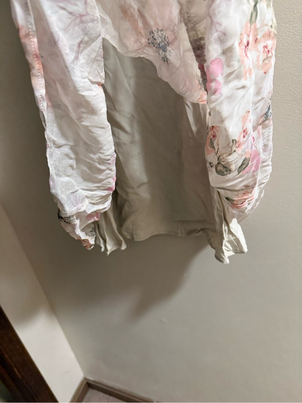 Floral Ruffle Mini Dress - Pink & Cream - Picture 3 of 8